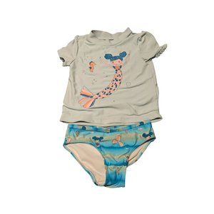 Carter's Just One You 5T Girls Mermaid Rashgard Bikini Bottoms Aqua Blue